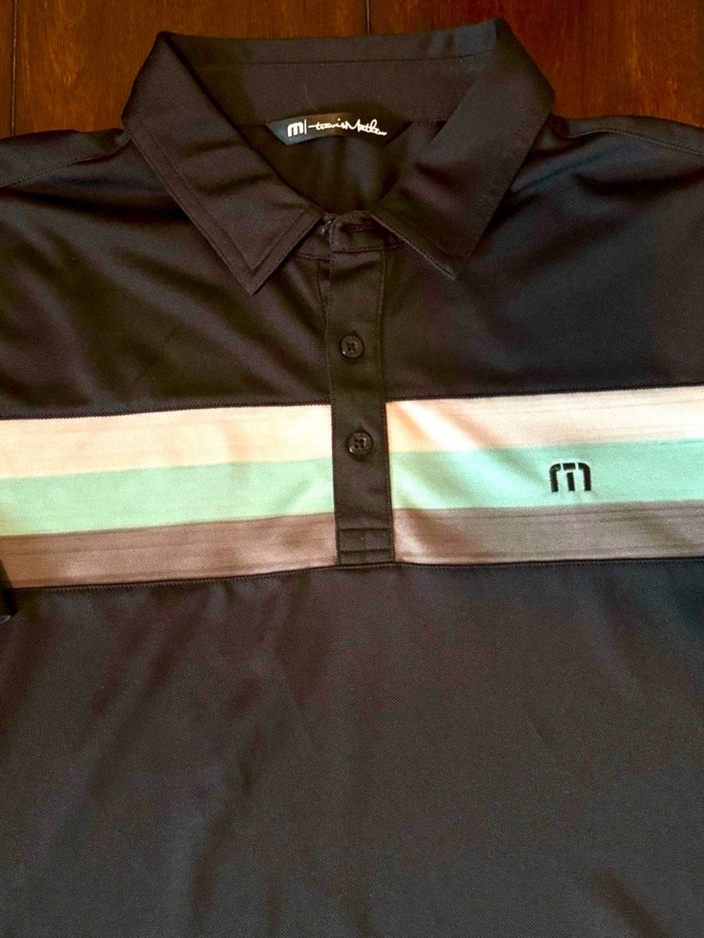 TravisMathew Black Performance Polo Mens Large Golf Business Casual Shirt